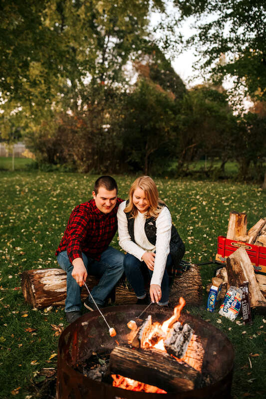 camping engagement session